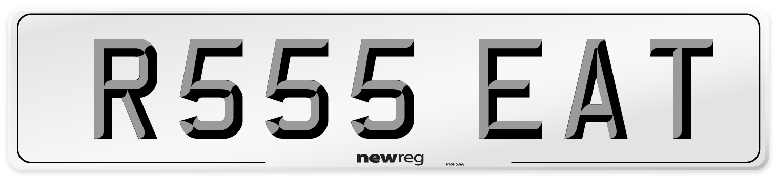 R555 EAT Number Plate from New Reg